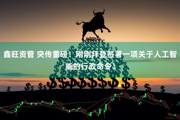 鑫旺资管 突传重磅！刚刚拜登签署一项关于人工智能的行政命令！