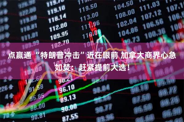 点赢通 “特朗普冲击”近在眼前 加拿大商界心急如焚：赶紧提前大选！