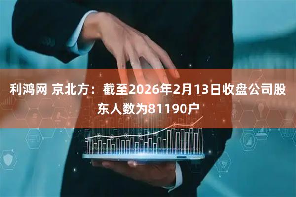 利鸿网 京北方：截至2026年2月13日收盘公司股东人数为81190户